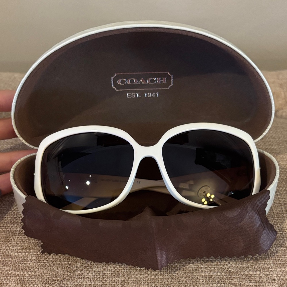 Coach White Sunglasses